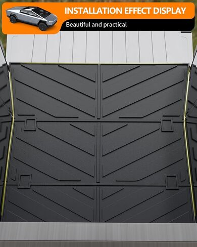 حصيرة سرير شاحنة Bomely متوافقة مع 2023 2024 Tesla Cybertruck Bed Mat TPE Truck Bed Protector جميع الأحوال الجوية شاحنة سرير بطانة لملحقات Cybertruck 2024 in Kuwait