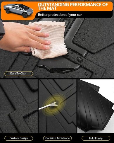 حصيرة سرير شاحنة Bomely متوافقة مع 2023 2024 Tesla Cybertruck Bed Mat TPE Truck Bed Protector جميع الأحوال الجوية شاحنة سرير بطانة لملحقات Cybertruck 2024 in Kuwait