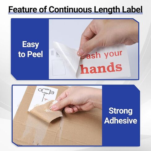 6 Rolls DK-2251 Continuous Length Replacement Labels Black/Red Label on White Paper Tape, Compatible Brother DK2251 Continuous Length Label Roll for QL-800, QL-810W, QL-820NWB, 2.4" x 50 feet in Kuwait