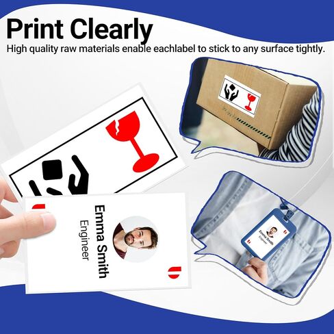 6 Rolls DK-2251 Continuous Length Replacement Labels Black/Red Label on White Paper Tape, Compatible Brother DK2251 Continuous Length Label Roll for QL-800, QL-810W, QL-820NWB, 2.4" x 50 feet in Kuwait