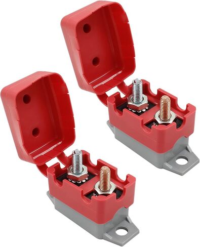 Bonsicoky 10A 12V Automatic Reset Circuit Breaker with Cover and Stud Bolt, Short Stop Circuit Breaker for Automotive Car Boat RV in Saudi Arabia