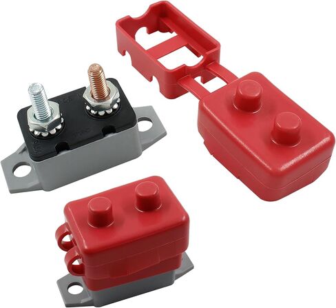 Bonsicoky 10A 12V Automatic Reset Circuit Breaker with Cover and Stud Bolt, Short Stop Circuit Breaker for Automotive Car Boat RV in Saudi Arabia