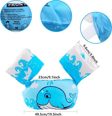 مجموعة من 2 سترة سباحة للأطفال من Rcanedny سترات قافزة تطفو على حمام السباحة ونظارات السباحة للأولاد والبنات بوزن 30 إلى 55 رطلاً وحفلات حمام السباحة in Kuwait