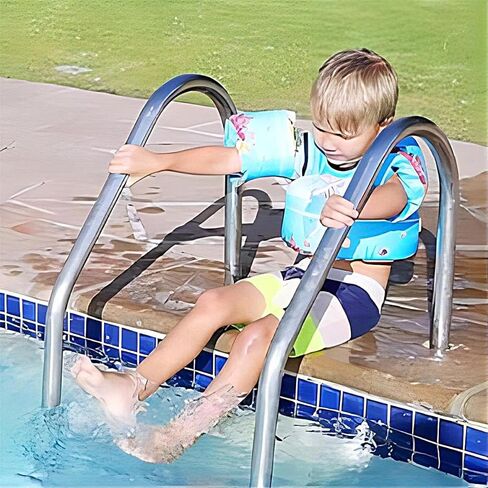 سترة سباحة للأطفال الصغار من JEVDES بنمط كرتوني لطيف، حجم صدر قابل للتعديل وإبزيم أمان، تطفو للأطفال الصغار من عمر 2 إلى 7 سنوات للجنسين، تطفو للأطفال الصغار بسعة وزن 20-66 رطل. in Kuwait