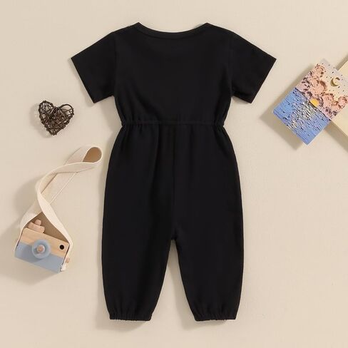 Mubineo Toddler Baby Girl Boy Summer Fall Clothes Basic Plain Romper Jumpsuit Short Sleeve Rompers Cute Newborn Outfits in Saudi Arabia