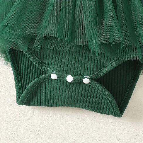 OPAWO Newborn Baby Girl Dress Infant Summer Romper Dress Sleeveless Onesie Halter Romper Tulle Dress One Piece Bodysuit 0-18M in Kuwait