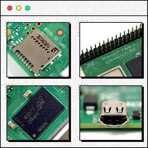 Raspberry Pi 4 Model B 4GB Kit, Micro computer board, Raspberry Development Board 64-bit 1.5GHz Quad-core Processor with 64GB SD Card, Card Reader, Heat Sink, Power Adapter, HDMI Cable in Saudi Arabia