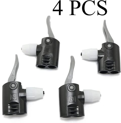 Pro Bamboo Kitchen 4pcs Black Plastic Dual Head Bike Bicycle Pump Head Nozzle Hose Adapter Connector Multi-Valve Head Tyre Valve Connector in Saudi Arabia