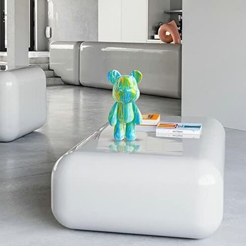 Kumon DIY White Bear Figure Doll Home Decoration Action Model Gift, Violent Bear Model Painting and Painting Graffiti, Multiple Colors, Each Piece is Uniq (Mixed red) in Saudi Arabia