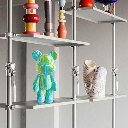 Kumon DIY White Bear Figure Doll Home Decoration Action Model Gift, Violent Bear Model Painting and Painting Graffiti, Multiple Colors, Each Piece is Uniq (Mixed red) in Saudi Arabia