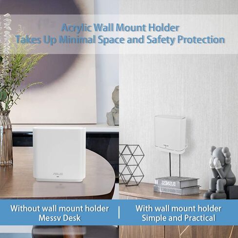 Wall Mount Holder for ASUS ZenWiFi AX Whole-Home Tri-Band Mesh WiFi 6 System (XT8)(CT8)(XT9),Simple and Sturdy Wall Mount Holder Stand Bracket by HOLACA (1 Pack, Black) in Saudi Arabia