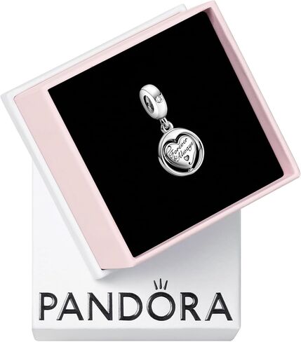 Pandora Spinning Forever & Always Soulmate Dangle Charm - أساور لحظات متوافقة - مجوهرات للنساء - هدية عيد الأم - مصنوعة من الفضة الاسترليني والزركونيا المكعبة - مع صندوق هدايا in Kuwait