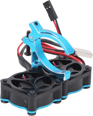 RC Adjustable Motor Radiator, Durable Motor Cooling Fan Adjustable Motor Radiator Upgrade Spare Parts Fit for TRX4 1/10 RC Car(Blue) in Saudi Arabia