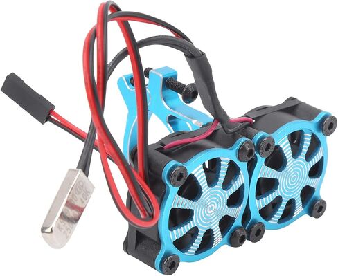 RC Adjustable Motor Radiator, Durable Motor Cooling Fan Adjustable Motor Radiator Upgrade Spare Parts Fit for TRX4 1/10 RC Car(Blue) in Saudi Arabia