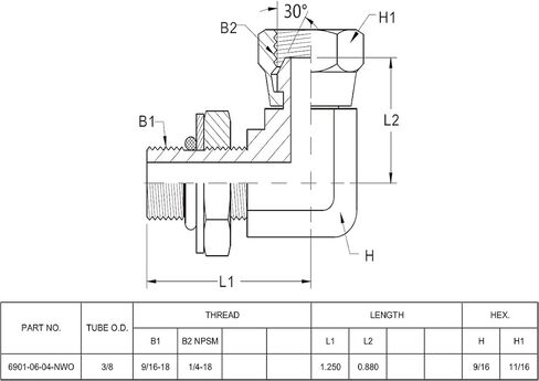 BEITERSTOE (2-PACK) 6901-06-04-NWO Hydraulic Hose Adapter Fitting 3/8" Male Adjustable Nut O-Ring Boss (9/16-18 UNF) × 1/4" Female Swivel (1/4-18 NPSM) 90° Elbow SAE Pipe Joints Connector Carbon Steel in Saudi Arabia