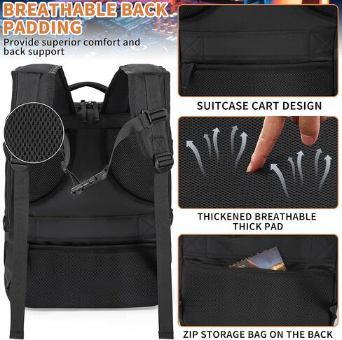 AKOZLIN حقيبة ظهر للسفر بثلاث طبقات DJ Mixer مع منفذ شحن USB لوحدة تحكم DDJ SB 400 مع جيوب متعددة للمعدات والكمبيوتر المحمول وسجلات الفينيل والكابلات in Kuwait