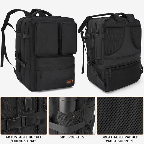 AKOZLIN حقيبة ظهر للسفر بثلاث طبقات DJ Mixer مع منفذ شحن USB لوحدة تحكم DDJ SB 400 مع جيوب متعددة للمعدات والكمبيوتر المحمول وسجلات الفينيل والكابلات in Kuwait