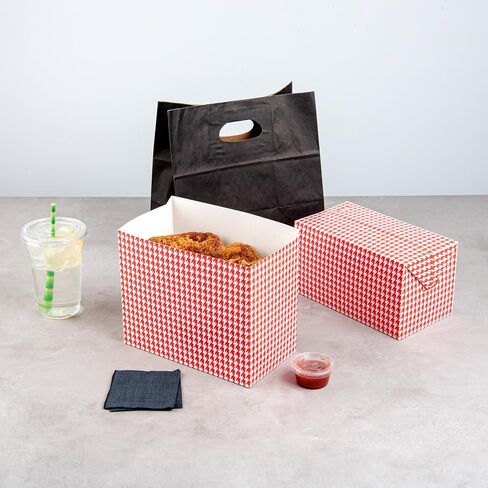Restaurantware Bio Tek 80 Ounce To Go Boxes, 400 Rectangle Take Out Food Containers - Fast Top Closure, Disposable, Kraft Paper Carry Out Containers, Greaseproof, For Burgers Or Fried Chicken in Saudi Arabia