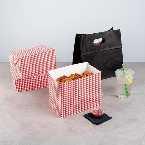 Restaurantware Bio Tek 80 Ounce To Go Boxes, 400 Rectangle Take Out Food Containers - Fast Top Closure, Disposable, Kraft Paper Carry Out Containers, Greaseproof, For Burgers Or Fried Chicken in Saudi Arabia
