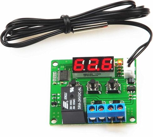 NOYITO Digital Temperature Controller Module -58℉ to +257 ℉ Temperature Control Switch NTC Waterproof Sensor Probe - Red LED Display Suitable for Kinds of Temperature Control System (24V) in Saudi Arabia