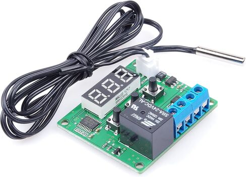 NOYITO Digital Temperature Controller Module -58℉ to +257 ℉ Temperature Control Switch NTC Waterproof Sensor Probe - Red LED Display Suitable for Kinds of Temperature Control System (24V) in Saudi Arabia