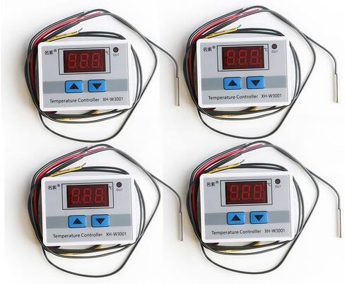 EC Buying 4Pcs XH-W3001 Digital LED Temperature Controller Module Thermostat Switch with Waterproof Probe Heating Cooling -50℃ to 110℃ 12V 10A 120W in Saudi Arabia
