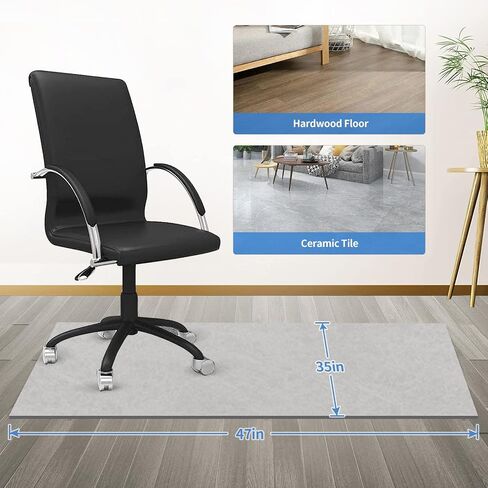 AgoKud Chair Mat for Hardwood Floor,47"x35" Chair Mat for Carpet,Tile Floor&Hard Floor Protector,0.14" Thick Premium Floor Protector,Anti-Slip,Non-Toxic,Easy to Clean for Office Home (47"x35"x0.14") in Saudi Arabia