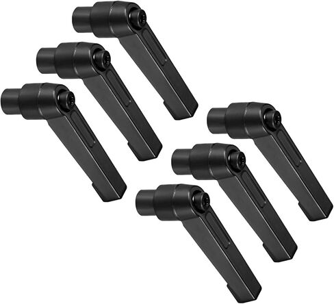 مقابض رافعة تثبيت CoCud، رافعة M6 أنثى بخيط 46 مم، مقابض دوارة للقفل السريع قابلة للتعديل باللون الأسود - (التطبيقات: لآلات المخرطة)، 6 قطع in Kuwait