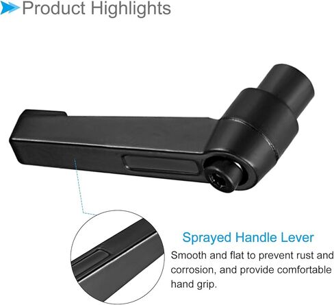 مقابض رافعة تثبيت CoCud، رافعة M6 أنثى بخيط 46 مم، مقابض دوارة للقفل السريع قابلة للتعديل باللون الأسود - (التطبيقات: لآلات المخرطة)، 6 قطع in Kuwait