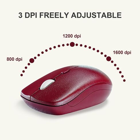Wireless Keyboard and Mouse Combo, Reccazr 2.4G Full-Sized Keyboard and Mouse Cordless, 3 DPI Adjustable Mouse, Dual-System Keyboard for Computer/Laptop/Windows/Mac (Pink & White) in Saudi Arabia