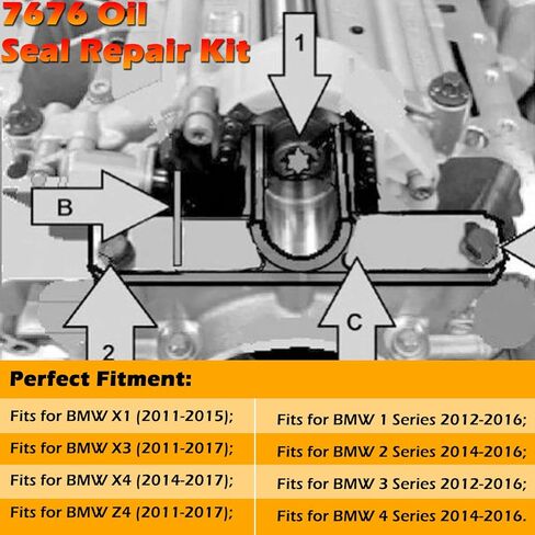 مجموعة أدوات إصلاح ختم الزيت 7676 - مجموعة أدوات محاذاة عمود التوازن ومضخة الزيت تناسب تمامًا محركات BMW N20 N26 1 2 3 4 Series in Kuwait