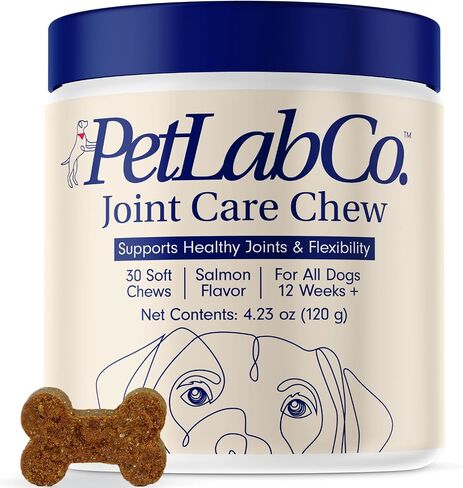Petlab Co. Joint Care Chews - High Levels of Glucosamine for Dogs, Green Lipped Mussels, Omega 3 and Turmeric - Dog Hip and Joint Supplement to Actively Support Mobility (Value 2 Pack) in Kuwait