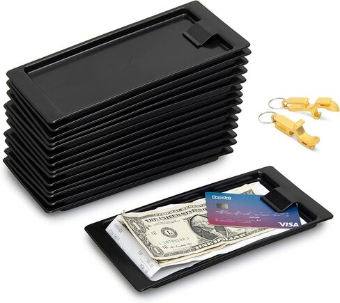 RUAFOX 15 Pack of Check Presenter Tip Trays - Guest Check Holder for Waiter Server Book Restaurants Bars Hotels with 2 Metal Bottle Openers in Saudi Arabia