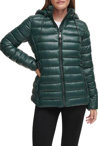 DKNY Short Packable With Side Tab Malachite LG (12-14) in Saudi Arabia