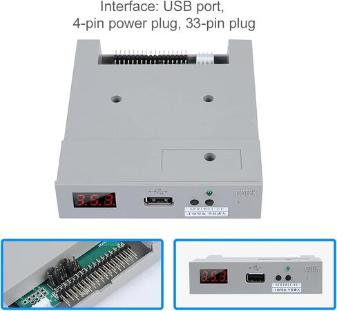 محاكي محرك الأقراص المرنة USB، جهاز اتصال واجهة القرص المرن 3.5 بوصة 1.44 ميجابايت، مناسب للأعضاء الإلكترونية، آلة التطريز، مناسب لمعدات التحكم الصناعية لمحرك الأقراص المرنة 1.44 ميجابايت in Saudi Arabia
