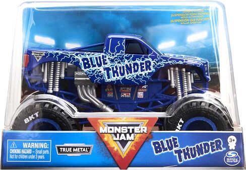 Monster Jam, Official Blue Thunder Monster Truck, Collector Die-Cast Vehicle, 1:24 Scale in Saudi Arabia