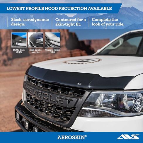 Auto Ventshade [AVS] Aeroskin Hood Protector | Fits 2021 - 2024 Chevrolet Trailblazer, Low Profile/Flush - Matte Black | 377192 in Saudi Arabia