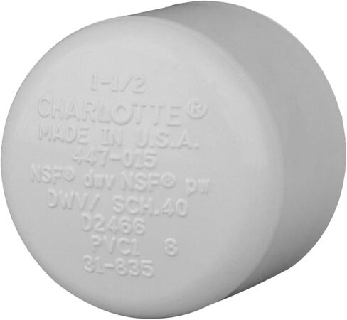 أنبوب شارلوت 1 1/2 SCH 40 غطاء ضغط المقبس (قطعة واحدة) in Kuwait