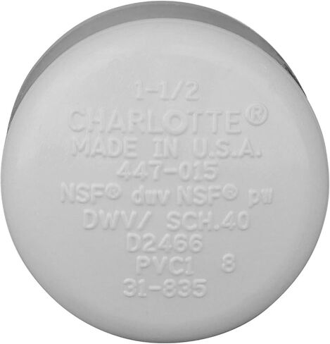 أنبوب شارلوت 1 1/2 SCH 40 غطاء ضغط المقبس (قطعة واحدة) in Kuwait