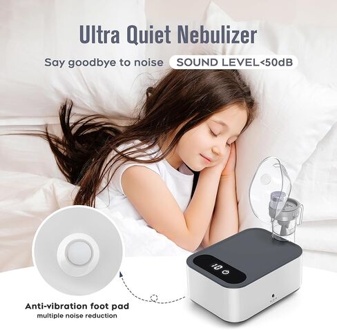Portable Nebulizer Machine for Kids with 2 Masks - Low Noise Nebulizer for Adults in Kuwait