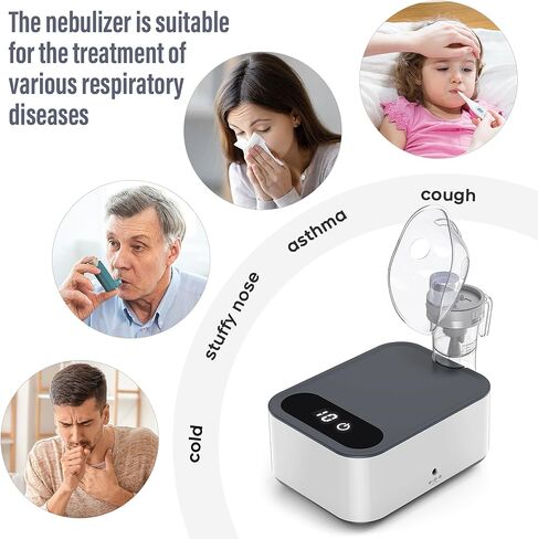 Portable Nebulizer Machine for Kids with 2 Masks - Low Noise Nebulizer for Adults in Kuwait