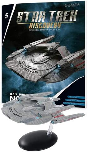 Eaglemoss Star Trek Discovery مجموعة المركبات الفضائية الرسمية: #05 الولايات المتحدة. نسخة طبق الأصل من سفينة أوروبا NCC-1648، متعددة الألوان in Kuwait