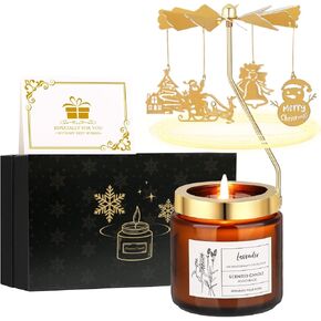 Rose Scented Candle, Rotatable Soy Wax Candle Gift with Lavender, Unique Home Decor for Women, Relaxing Yoga Scent, Slow Burning, Long Lasting, Housewarming, Valentine's Day in Kuwait