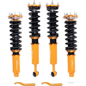 maxpeedingrods Coilovers لهوندا أكورد CM4/CM5/CM6/CM7/CM8 2003-2007، لـ Acura TL 2004-2008، طقم تعليق كويلوفيرس قابل للتعديل من 24 مستوى، طقم خفض الارتفاع قابل للتعديل، ذهبي in Kuwait