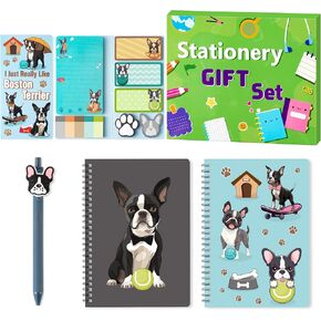Axolotl Sticky Note A5 Notebooks Pens Stationery Set - Axolotl Self-Stick Notes Pads Spiral Notebooks Black Gel Ballpoint Pens Back to School Office Supplies Teacher Appreciation Gift with Box in Kuwait