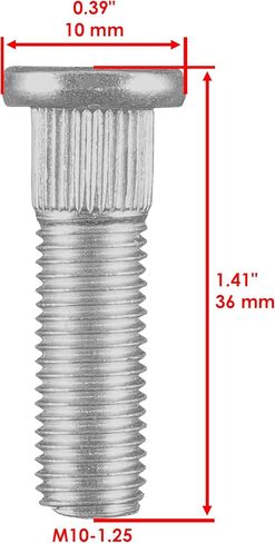 Caltric Rear Wheel Hub Stud Bolt Compatible with Honda Rancher 420 TRX420FE1 FM1 FM2 2014-2023 QTY 4 in Kuwait