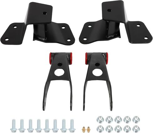 SCITOO 4" Drop Shackles And Hangers Kit Lowering Set 1988-1998 for Chevy Gmc C1500 C15 K15 Truck 4" Lowering Parts Leaf Spring Accessory Suspension Bracket Replacement in Saudi Arabia