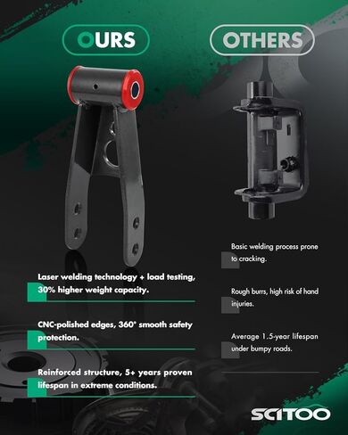 SCITOO 4" Drop Shackles And Hangers Kit Lowering Set 1988-1998 for Chevy Gmc C1500 C15 K15 Truck 4" Lowering Parts Leaf Spring Accessory Suspension Bracket Replacement in Saudi Arabia