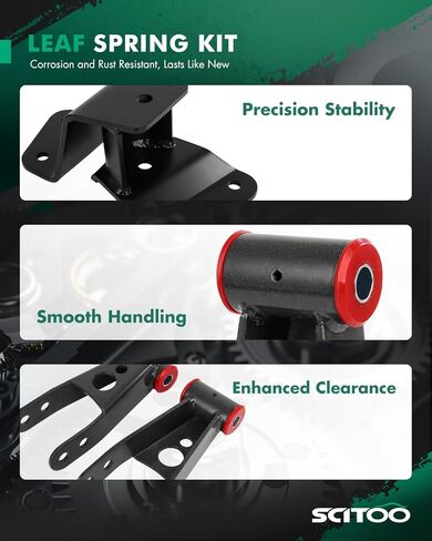 SCITOO 4" Drop Shackles And Hangers Kit Lowering Set 1988-1998 for Chevy Gmc C1500 C15 K15 Truck 4" Lowering Parts Leaf Spring Accessory Suspension Bracket Replacement in Saudi Arabia