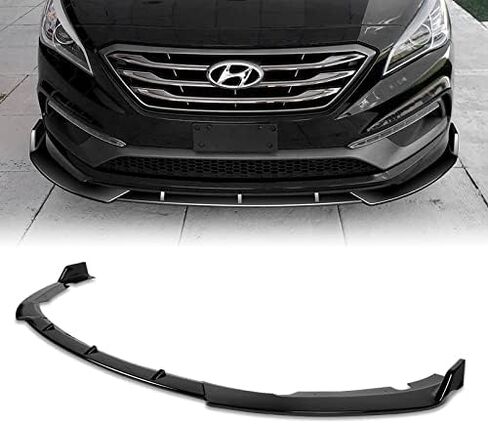 9pcs Combo Front Bumper Body Kit Lip + Side Skirt Extensions Diffuser Compatible with 2015-2017 Hyundai Sonata (Painted Carbon) in Saudi Arabia